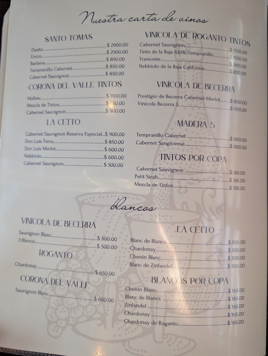 Restaurante Bar Jardines Baja Menu - Image 1