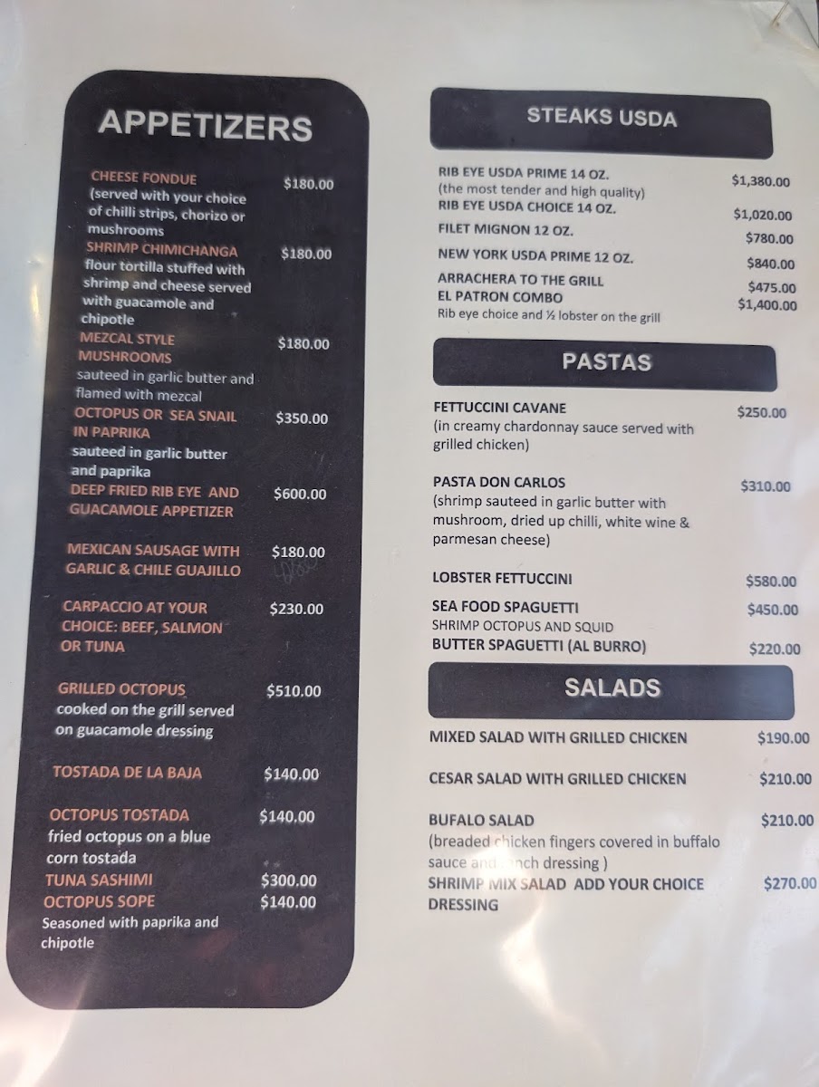 Restaurante Bar Jardines Baja Menu - Image 2